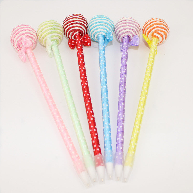 Wholesale of Cute Candy Colored Pleated Paper Ballpoint Pens